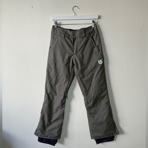 Burton Gray Ski / Snowboard Pants with Purple Trim